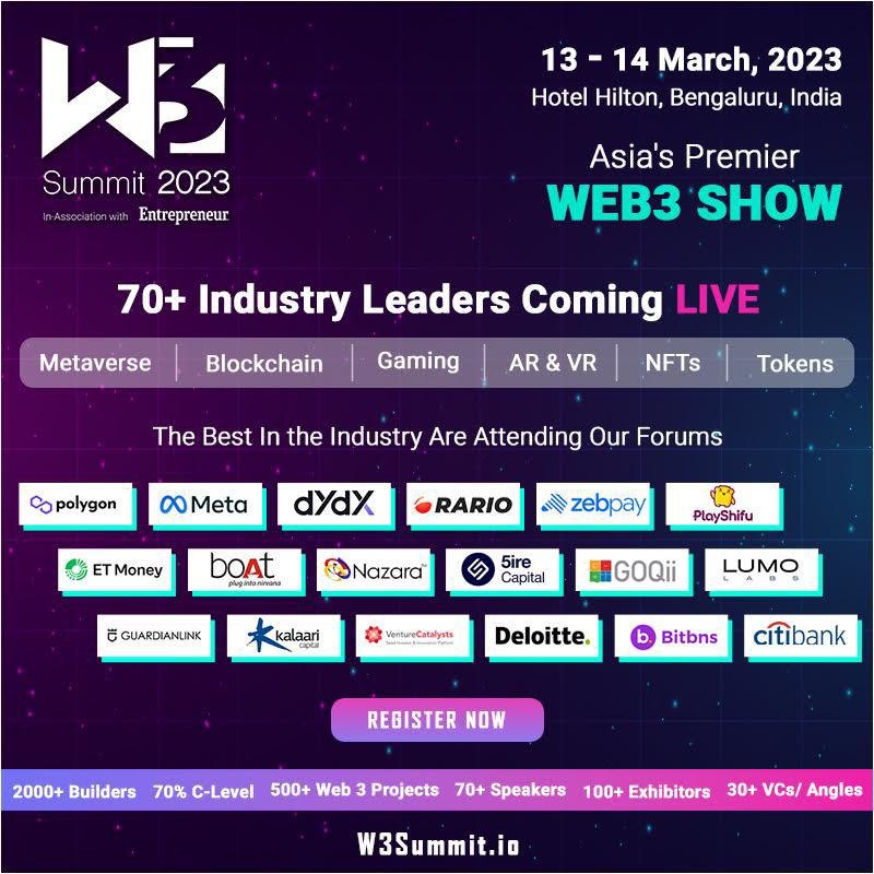 Entrepreneur Media Announces Asia’s Premier Web3 Summit in Bangalore