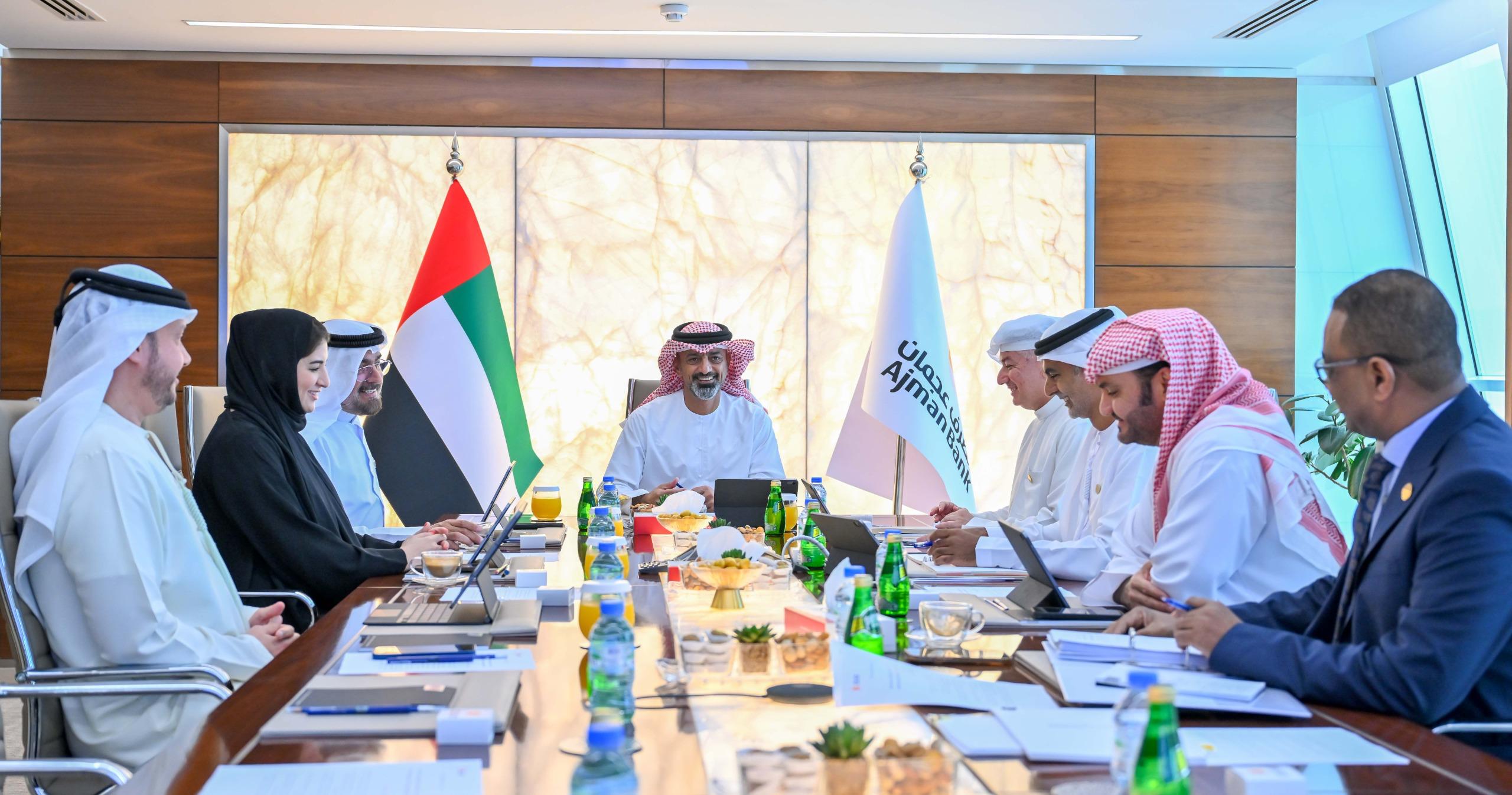 His Highness Sheikh Ammar bin Humaid Al Nuaimi Chairs Ajman Bank Board of Directors Meeting