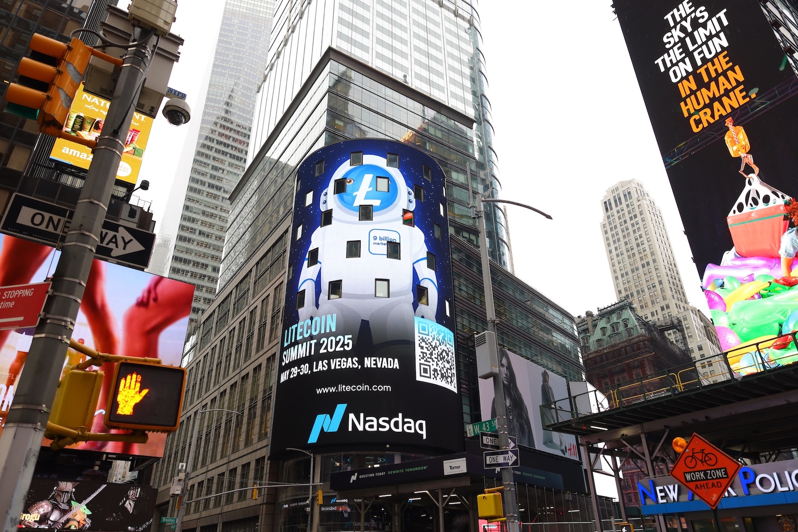 Nasdaq Billboard ad - Litecoin