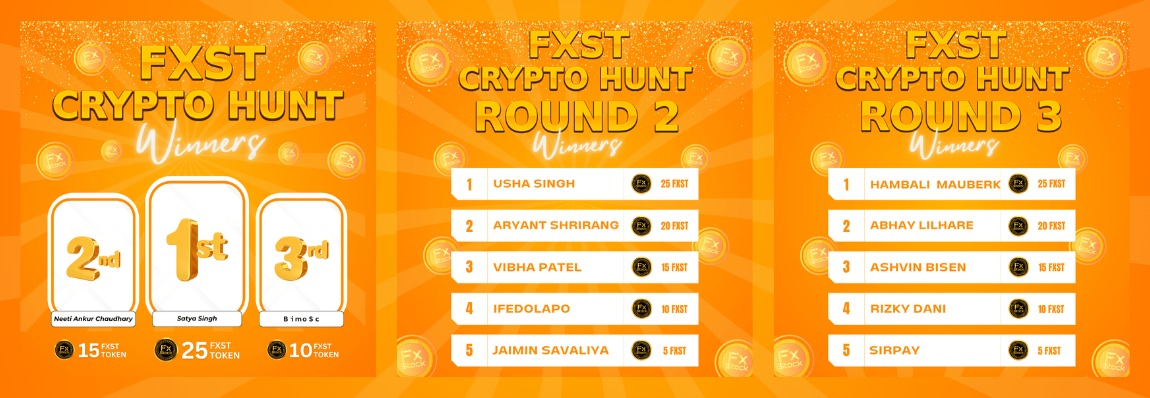 Fxst Crypto Hunt Winners