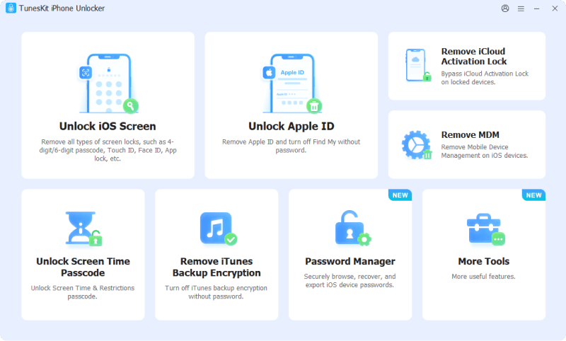 TunesKit iPhone Unlocker V4.0 Released with New Password Manager
